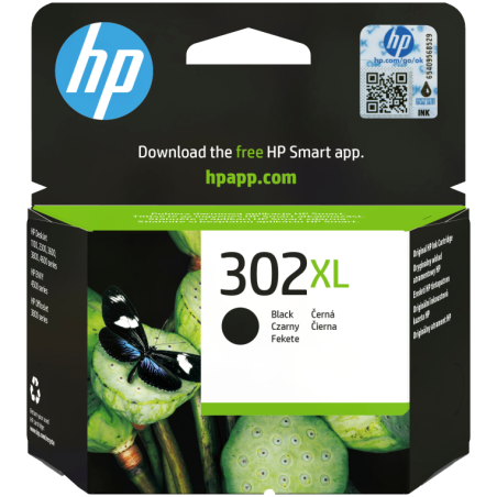 HP Cartucho de tinta original 302XL de alta capacidad negro