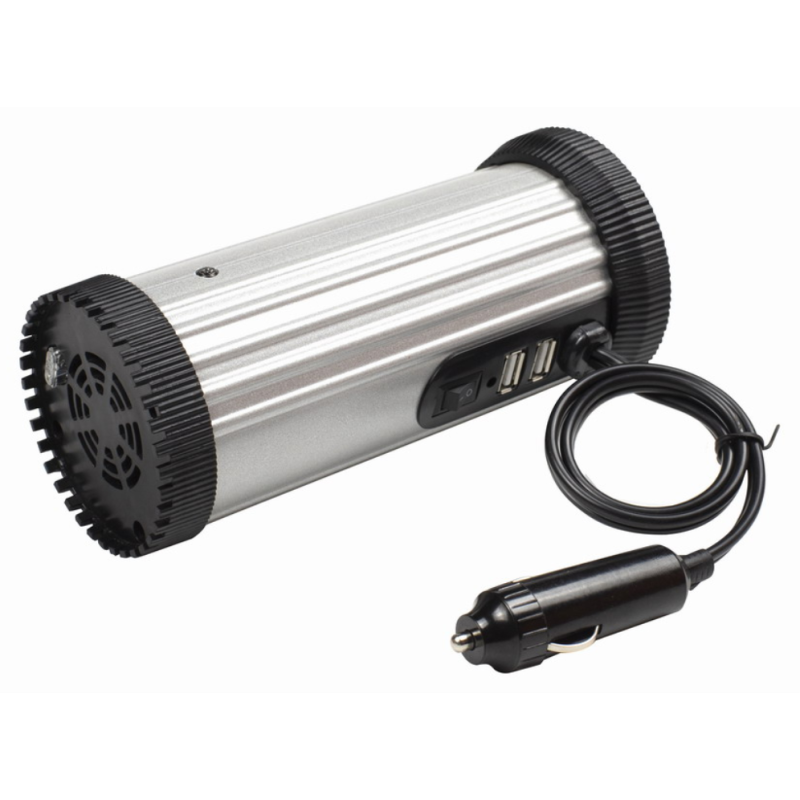 Gembird EG-PWC150-01 adaptador e inversor de corriente Auto 150 W Negro, Gris