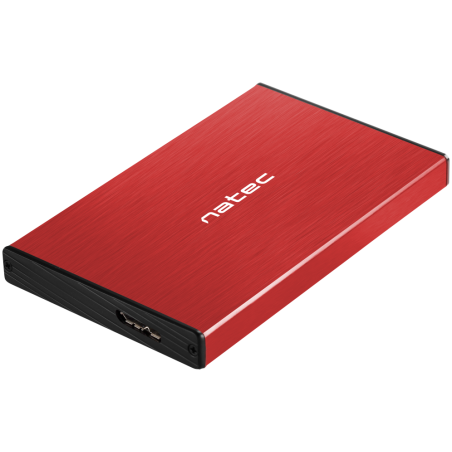 NATEC Rhino GO Carcasa de disco duro/SSD Rojo 2.5
