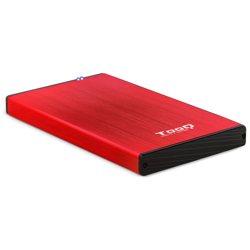 TooQ TQE-2527R caja para disco duro externo Caja de disco duro (HDD) Negro, Rojo 2.5