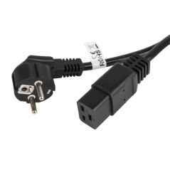 Lanberg CA-C19C-10CC-0018-BK cable de transmisión Negro 1,8 m CEE7/7 C
