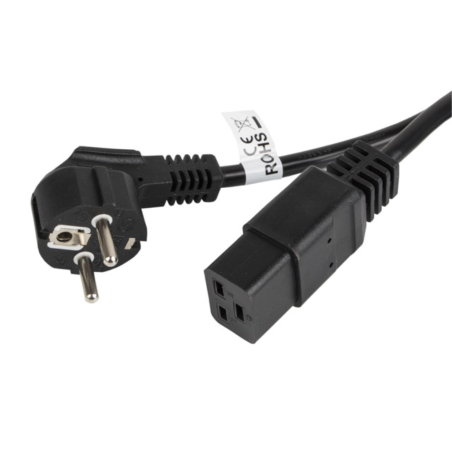 Lanberg CA-C19C-10CC-0018-BK cable de transmisión Negro 1,8 m CEE7/7 C