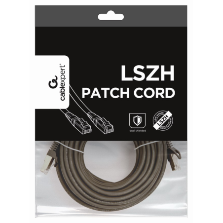Gembird PP6A-LSZHCU-BK-10M cable de red Negro Cat6a S/FTP (S-STP)