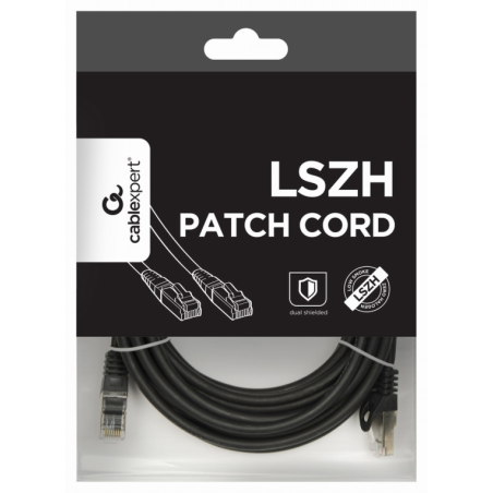 Gembird PP6A-LSZHCU-BK-5M cable de red Negro Cat6a S/FTP (S-STP)