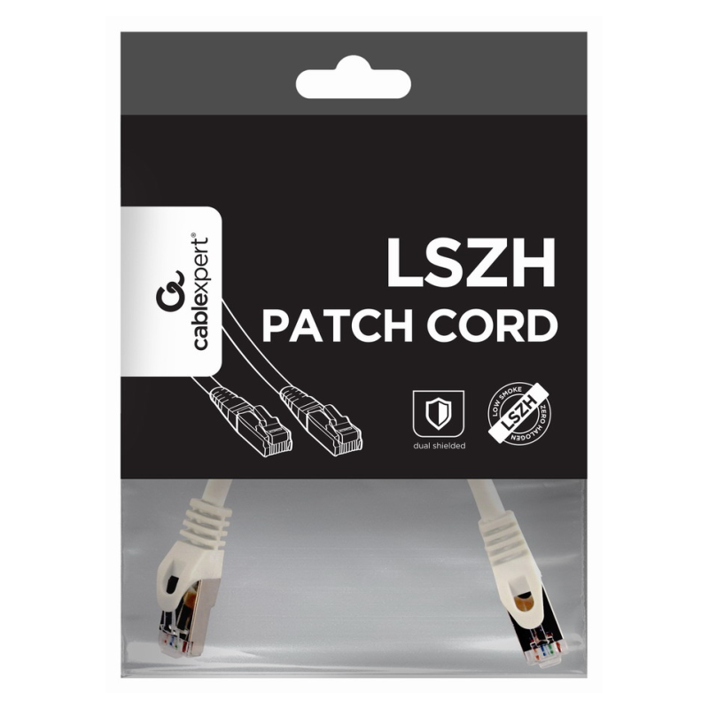 Gembird PP6A-LSZHCU-W-0.25M cable de red Blanco 0,25 m Cat6a S/FTP (S-STP)