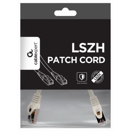 Gembird PP6A-LSZHCU-W-0.25M cable de red Blanco 0,25 m Cat6a S/FTP (S-