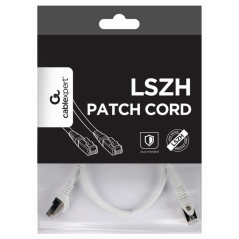 Gembird PP6A-LSZHCU-W-0.5M cable de red Blanco 0,5 m Cat6a S/FTP (S-ST