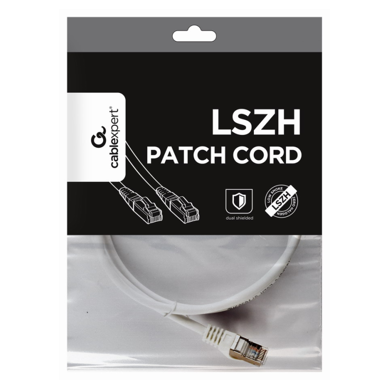 Gembird PP6A-LSZHCU-W-1M cable de red Blanco Cat6a S/FTP (S-STP)