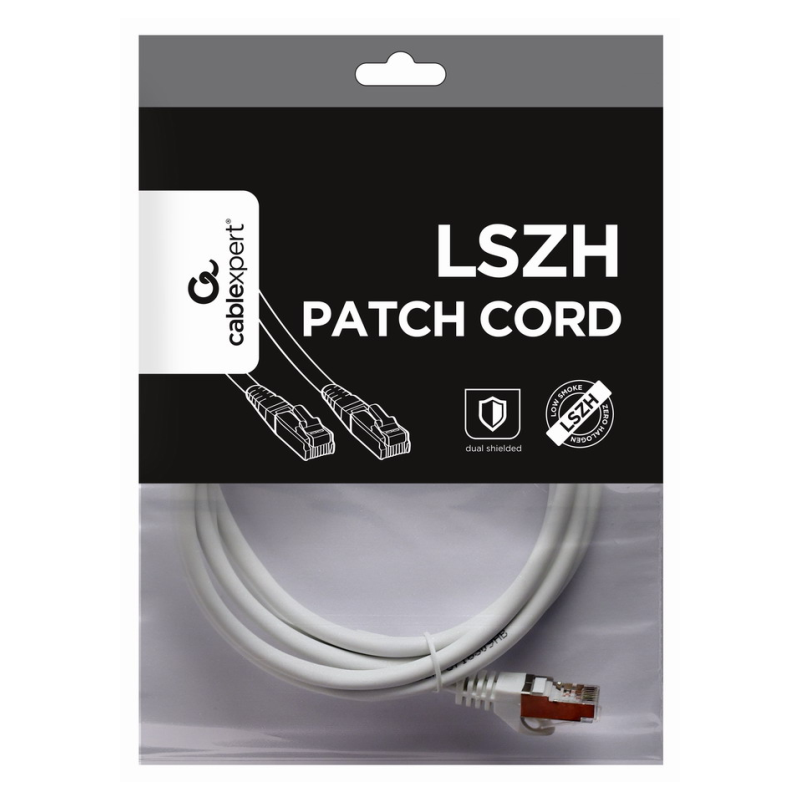 Gembird PP6A-LSZHCU-W-2M cable de red Blanco Cat6a S/FTP (S-STP)