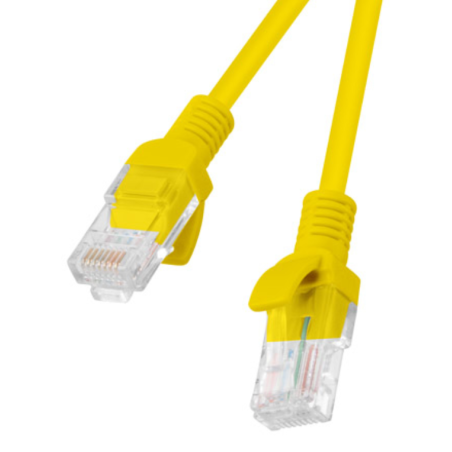 Lanberg PCU6-10CC-0500-Y cable de red Amarillo 5 m Cat6 U/UTP (UTP)