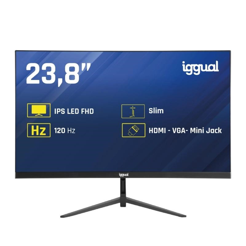 iggual Monitor 24 IPS 1ms FHD 120Hz VGA HDMI Slim