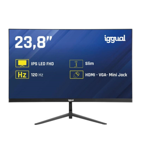 iggual Monitor 24 IPS 1ms FHD 120Hz VGA HDMI Slim