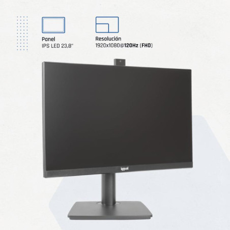 iggual Monitor 24 120Hz 1ms HDMI VGA MM AA webcam