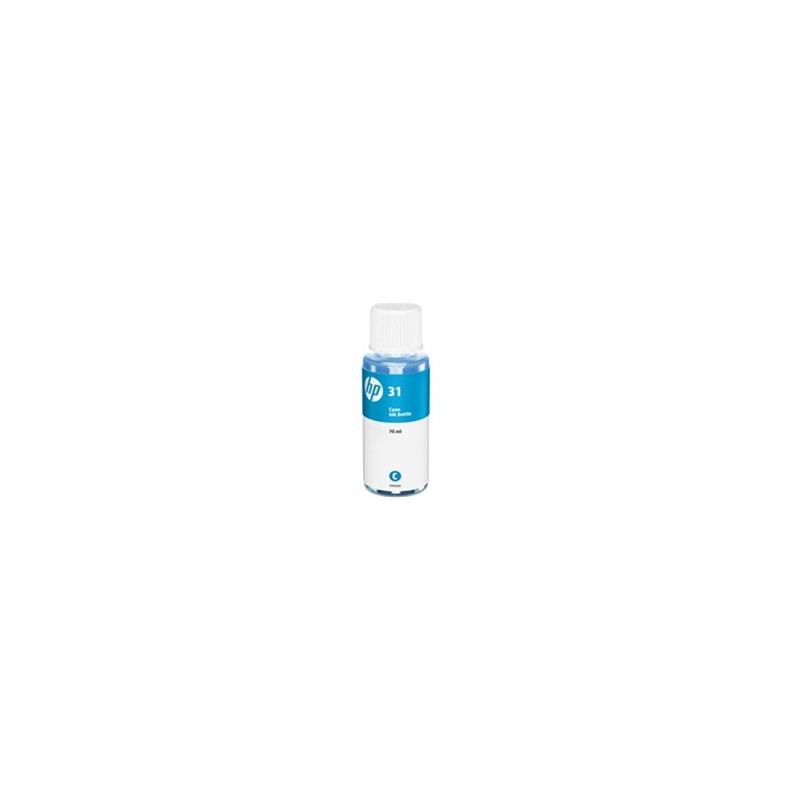 Botella tinta hp 31 cian 70ml 8000 paginas