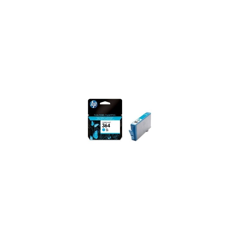 Cartucho tinta hp 364 cb318ee cian 3ml d5460 - b8550 - c6380 - c5380