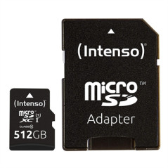 Tarjeta memoria micro sd intenso 512gb premium uhs - i cl10 + adaptado