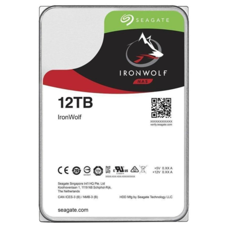 Seagate NAS HDD IronWolf disco duro interno 12 TB 7200 RPM 256 MB 3.5 