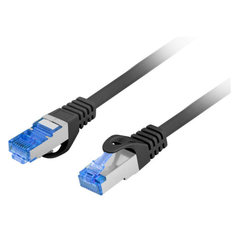 Lanberg PCF6A-10CC cable de red Negro 0,25 m Cat6a S/FTP (S-STP)