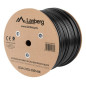Lanberg LCU6-21CU-0305-BK cable de red Negro 305 m Cat6 U/UTP (UTP)