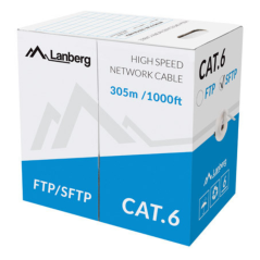 Lanberg LCS6-11CU-0305-S cable de red Gris 305 m Cat6 SF/UTP (S-FTP)