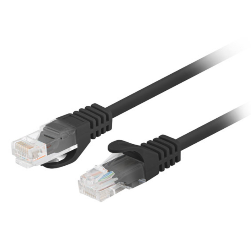 Lanberg PCU6-20CC-0025-BK cable de red Negro 0,25 m Cat6 U/UTP (UTP)