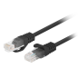 Lanberg PCU6-20CC-0025-BK cable de red Negro 0,25 m Cat6 U/UTP (UTP)