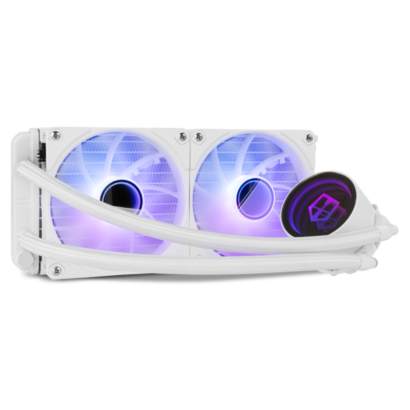 NOX Hummer M-240 ARGB Procesador Sistema de refrigeración líquida todo en uno 12 cm Blanco