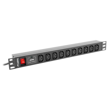 Lanberg PDU-10I-0200-IEC-BK unidad de distribución de energía (PDU) 10