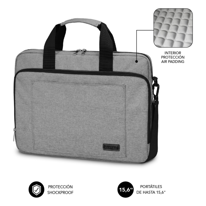 SUBBLIM Maletín Ordenador Air Padding Laptop bag 15,6 Grey