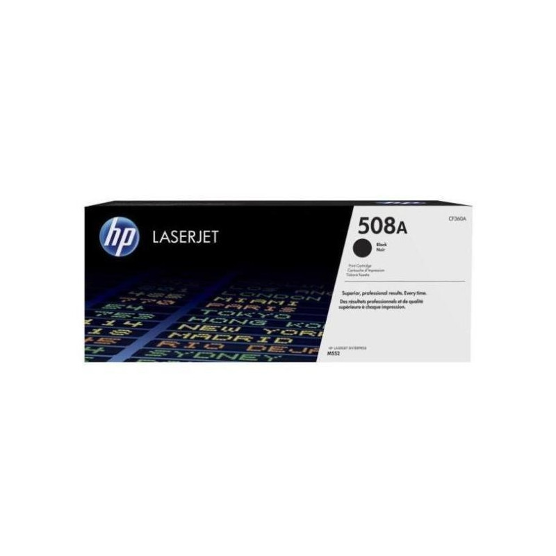 Toner hp 508a cf360a negro 6000 páginas