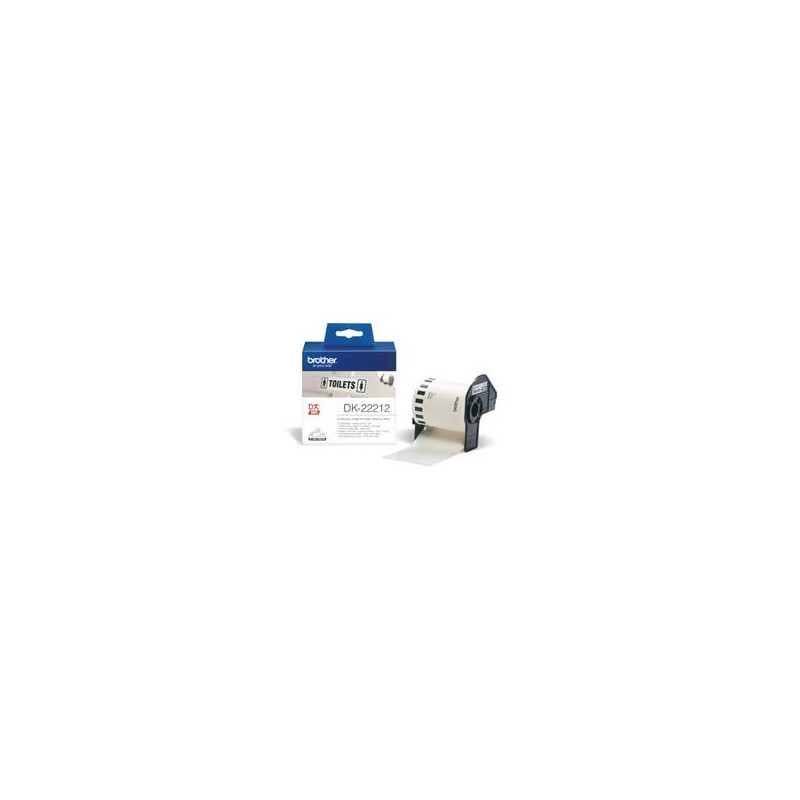 Etiquetas cinta continua brother pelicula plastica blanca dk22212 29mmx30.48 ql - 1050 - ql - 1050n ql - 1060n ql - 500 ql - 500