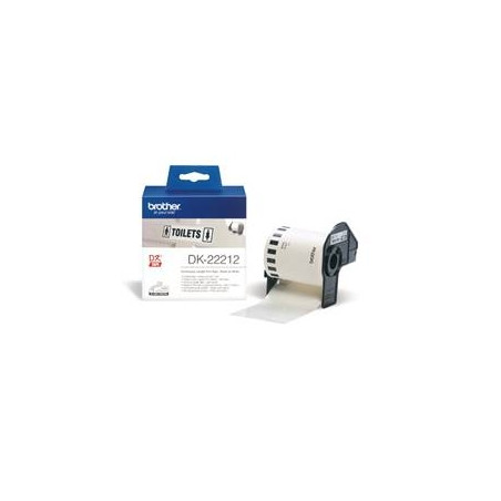 Etiquetas cinta continua brother pelicula plastica blanca dk22212 29mm