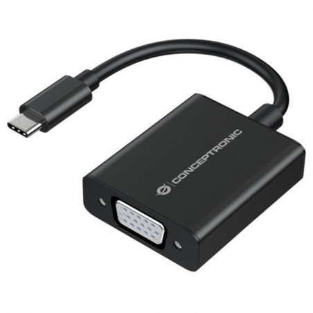 Adaptador usb tipo c a vga conceptronic 10.8cm - macho - hembra - negr