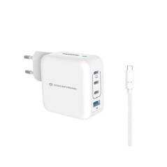 Cargador de pared conceptronic althea18w 100w + cable usb tipo c blanc