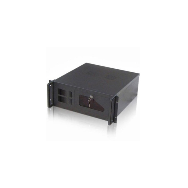 Caja servidor tooq rack 19 pulgadas 4u 406 negra sin fuente ventana transparente