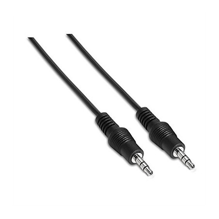 Cable audio estereo jack 3.5mm nanocable 1.5m negro - macho - macho