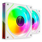 Ventilador caja mars gaming mf3dprox2 argb 2x 120mm blanco