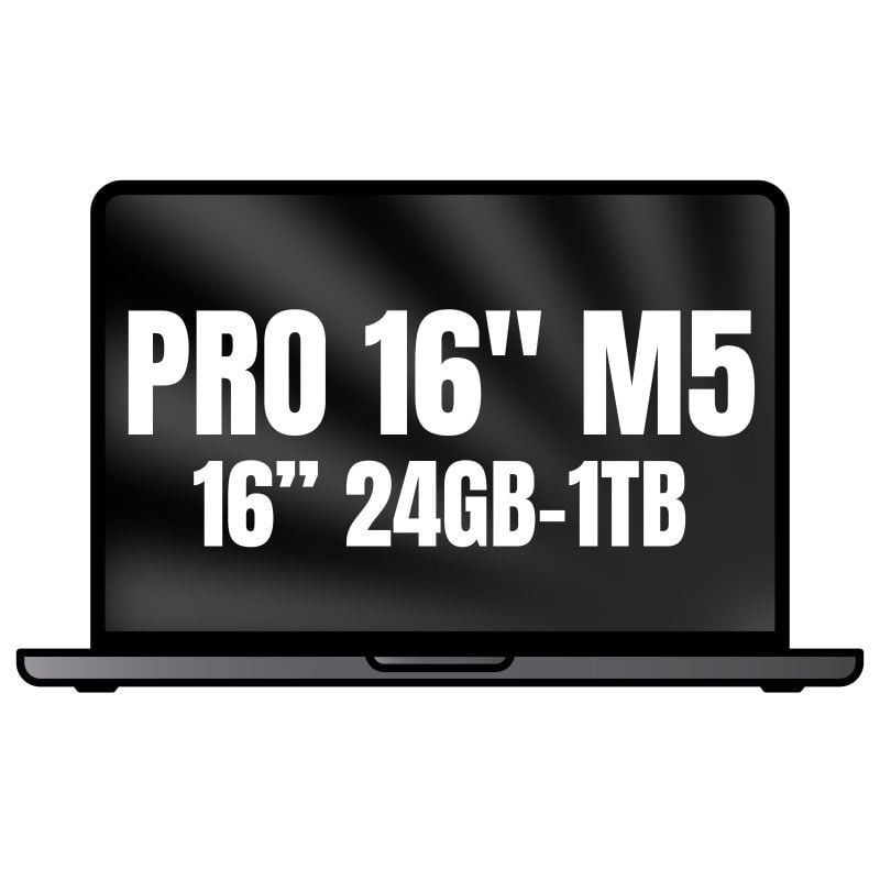 Apple Macbook Pro 16/ M5 Pro 18-Core CPU/ 24GB/ 1TB SSD/ 20-Core GPU/ Negro Espacial
