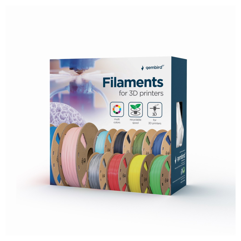 Gembird 3DP-ABS1.75-01-BK material de impresión 3d ABS Negro 1,4 kg