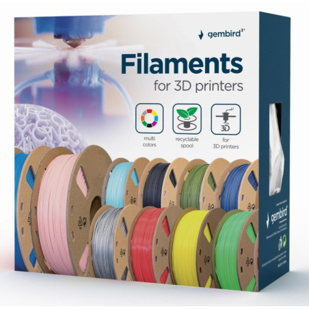 Gembird 3DP-PLA1.75GE-01-BK material de impresión 3d Ácido poliláctico
