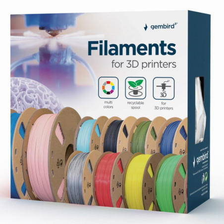 Gembird 3DP-PLA1.75-01-B material de impresión 3d Ácido poliláctico (P