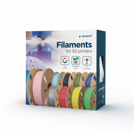 Gembird 3DP-PLA1.75-01-FG material de impresión 3d Ácido poliláctico (