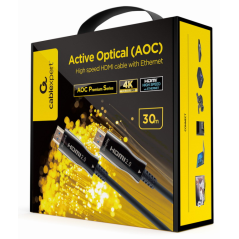 Gembird CCBP-HDMI-AOC-30M-02 cable HDMI HDMI tipo A (Estándar) Negro
