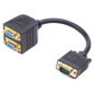 Gembird CC-VGAX2-20CM cable VGA 0,2 m VGA (D-Sub) 2 x VGA (D-Sub) Negro