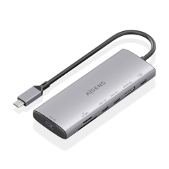 AISENS USB-C Dock 7 en 1, USB-C a 1xHDMI, 1xUSB-A 10G, 2xUSB-C 10G, 1x