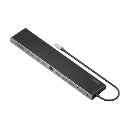 AISENS USB-C Dock 13 en 1, USB-C A 2xHDMI, 1xDisplayPort, 1xRJ45, 3xUS