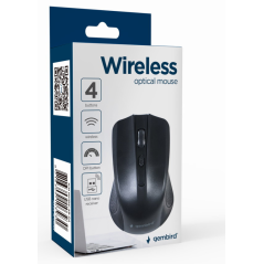 Gembird MUSW-4B-04 ratón Oficina Ambidextro RF inalámbrico Óptico 1600