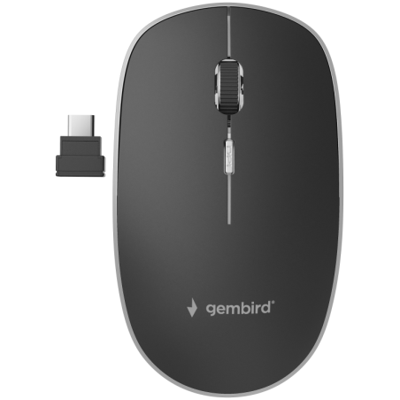 Gembird MUSW-4BSC-01 ratón Ambidextro RF Wireless + USB Type-C Óptico 