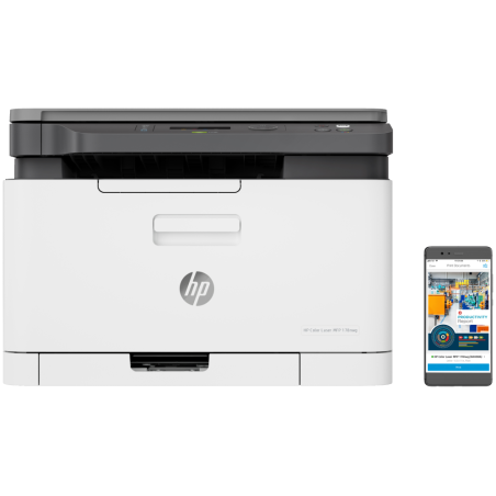 HP Laser 178nw Inalámbrico Multifunction Color Impresora, Fotocopiador