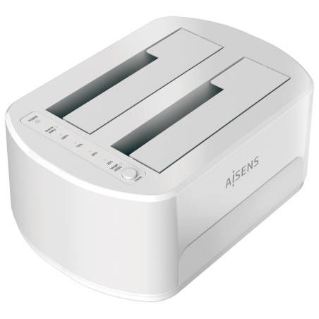 AISENS Estacion de Docking de Doble Bahia ASDS-D02W SATA 2.5/3.5 a USB